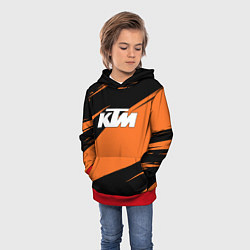 Толстовка-худи детская KTM КТМ, цвет: 3D-красный — фото 2