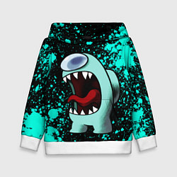 Толстовка-худи детская AMONG US АМОНГ АС, цвет: 3D-белый