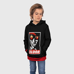 Толстовка-худи детская Hellsing, цвет: 3D-красный — фото 2