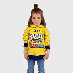 Толстовка-худи детская CUPHEAD, цвет: 3D-синий — фото 2
