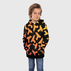 Толстовка-худи детская Узи, цвет: 3D-черный — фото 2