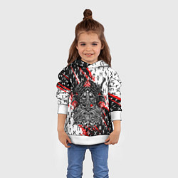 Толстовка-худи детская БОГ ОДИН, цвет: 3D-белый — фото 2