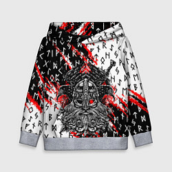 Толстовка-худи детская БОГ ОДИН, цвет: 3D-меланж