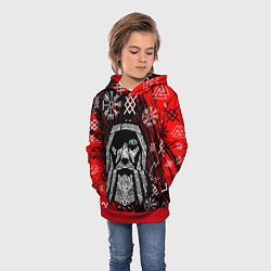 Толстовка-худи детская БОГ ОДИН СИВОЛИКА, цвет: 3D-красный — фото 2