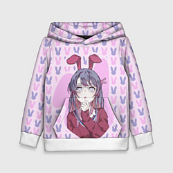 Толстовка-худи детская Mai Bunny, цвет: 3D-белый