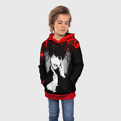 Толстовка-худи детская ТОКИЙСКИЙ ГУЛЬ TOKYO GHOUL, цвет: 3D-красный — фото 2