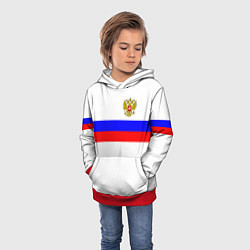 Толстовка-худи детская СБОРНАЯ РОССИИ 2021, цвет: 3D-красный — фото 2