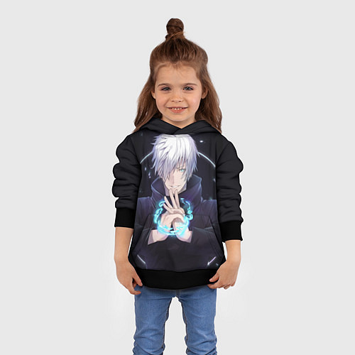 Детская толстовка ГОДЖО САТОРУ GOJO SATORU / 3D-Черный – фото 4