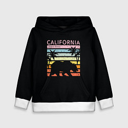 Толстовка-худи детская California гризли на закате, цвет: 3D-белый