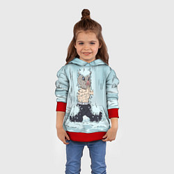 Толстовка-худи детская МЕДИТАЦИЯ ИНОСКЕ, цвет: 3D-красный — фото 2