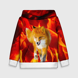 Толстовка-худи детская Fire Fox, цвет: 3D-белый