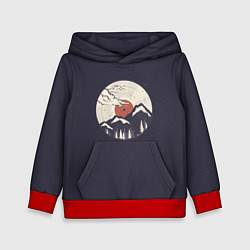 Толстовка-худи детская Mountain Vinyl Record, цвет: 3D-красный