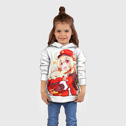 Толстовка-худи детская Геншин Импакт Кли, цвет: 3D-белый — фото 2