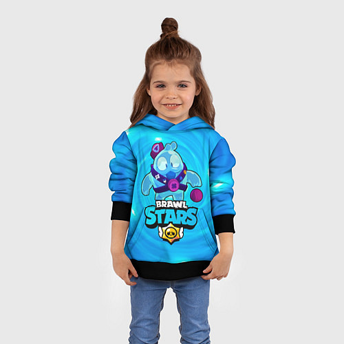 Детская толстовка Сквик Squeak Brawl Stars / 3D-Черный – фото 4