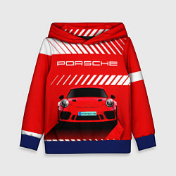 Толстовка-худи детская PORSCHE ПОРШЕ RED STYLE, цвет: 3D-синий