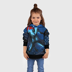 Толстовка-худи детская Поднятие уровня Аниме, цвет: 3D-черный — фото 2