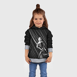 Толстовка-худи детская Вирджил под дождём, цвет: 3D-меланж — фото 2