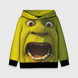 Толстовка-худи детская Shrek is Yelling, цвет: 3D-черный