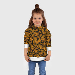 Толстовка-худи детская PUBG ПАБГ УЗОР, цвет: 3D-белый — фото 2