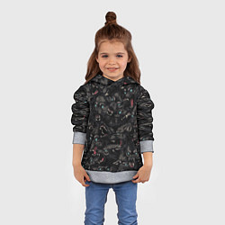 Толстовка-худи детская Волки Wolwes, цвет: 3D-меланж — фото 2