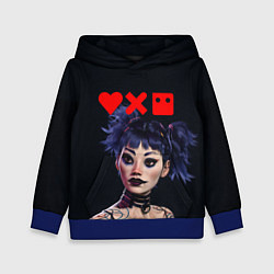 Толстовка-худи детская Love, Death and Robots Lora Z, цвет: 3D-синий
