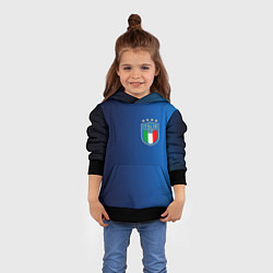 Толстовка-худи детская Сборная Италии, цвет: 3D-черный — фото 2