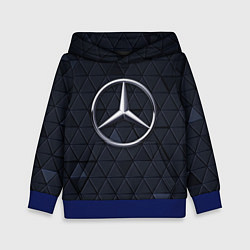 Толстовка-худи детская MERCEDES BENZ 3D Geometry 3Д, цвет: 3D-синий