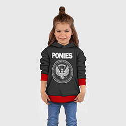 Толстовка-худи детская Pony x Ramones, цвет: 3D-красный — фото 2