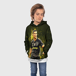 Толстовка-худи детская Cristiano Ronaldo Juventus, цвет: 3D-белый — фото 2