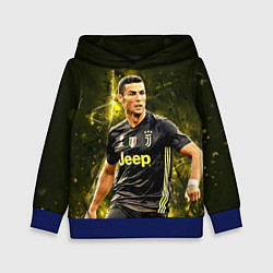 Толстовка-худи детская Cristiano Ronaldo Juventus, цвет: 3D-синий