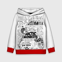 Толстовка-худи детская Arctic Monkeys, цвет: 3D-красный