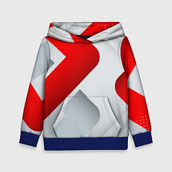 Толстовка-худи детская 3D SPORT STYLE RED WHITE, цвет: 3D-синий