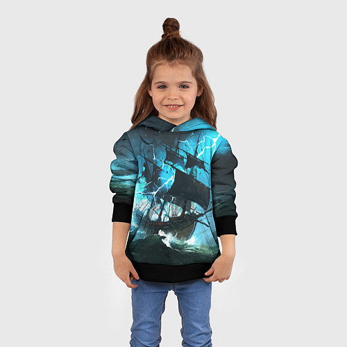 Детская толстовка Летучий голландец / 3D-Черный – фото 4