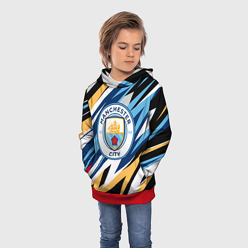 Детская толстовка МАНЧЕСТЕР СИТИ MANCHESTER / 3D-Красный – фото 3
