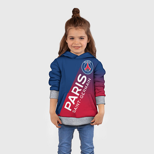Детская толстовка ФК ПСЖ PARIS SAINT GERMAIN / 3D-Меланж – фото 4