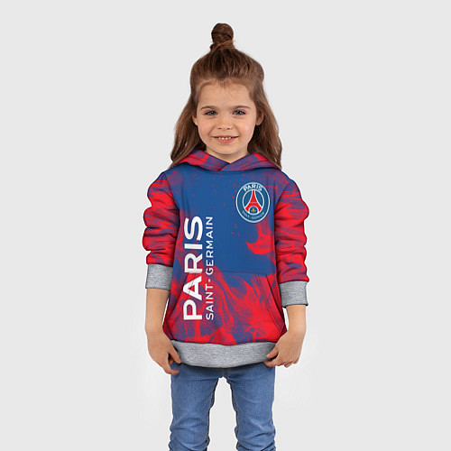 Детская толстовка ФК ПСЖ PARIS SAINT GERMAIN / 3D-Меланж – фото 4