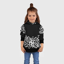 Толстовка-худи детская КАЛЛИГРАФИЯ CALLIGRAPHY, цвет: 3D-черный — фото 2