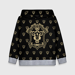 Толстовка-худи детская Черные быки Чёрный клевер, цвет: 3D-меланж