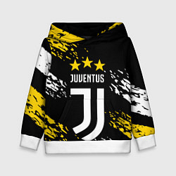 Толстовка-худи детская JUVENTUS ЮВЕНТУС КРАСКА, цвет: 3D-белый