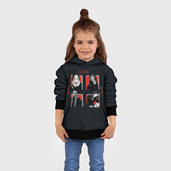 Толстовка-худи детская BLACKPINK Red and black, цвет: 3D-черный — фото 2
