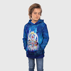 Толстовка-худи детская Вечная Сейлор Мун Netflix 2021, цвет: 3D-синий — фото 2