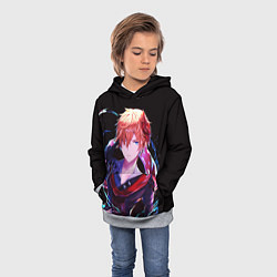 Толстовка-худи детская ТАРТАЛЬЯ - ИГРА GENSHIN IMPACT, цвет: 3D-меланж — фото 2