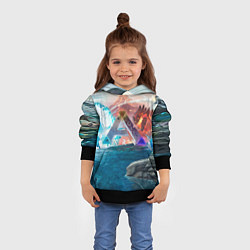 Толстовка-худи детская Ark battelfield, цвет: 3D-черный — фото 2