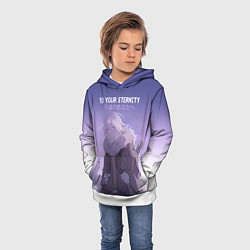 Толстовка-худи детская Для тебя бессмертный, цвет: 3D-белый — фото 2