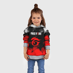 Толстовка-худи детская Free Fire ? Фри Фаер, цвет: 3D-меланж — фото 2