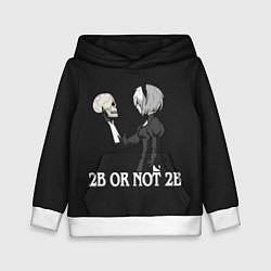 Толстовка-худи детская 2B OR NOT 2B, цвет: 3D-белый