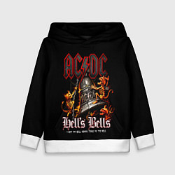 Толстовка-худи детская ACDC Hells Bells, цвет: 3D-белый