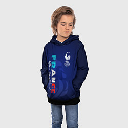 Толстовка-худи детская Сборная Франции, цвет: 3D-черный — фото 2