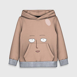 Толстовка-худи детская Сайтама One-Punch Man, цвет: 3D-меланж