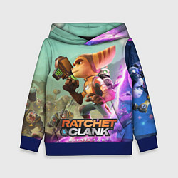 Толстовка-худи детская Ratchet & Clank: Rift Apart, цвет: 3D-синий